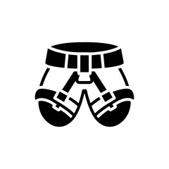 Flat Climbing Harness with Leg and Waist Loops