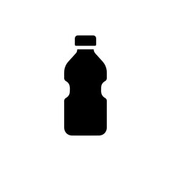 Flat Icon of a Water Bottle with Narrow Neck and Cap for Hydration
