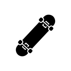 Silhouette of Skateboarding Deck without Wheels