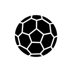 Fototapeta premium Soccer Ball Showing Hexagon and Pentagon Panels in Clean Style