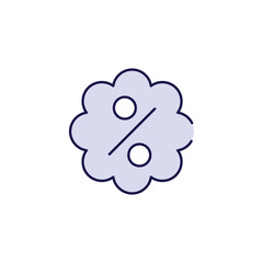 Discount icon design with white background stock illustration