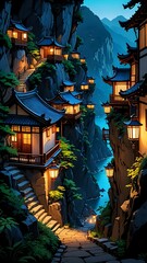 Fototapeta premium chinese temple in the night