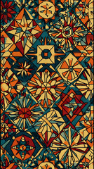 Vibrant, geometric pattern design