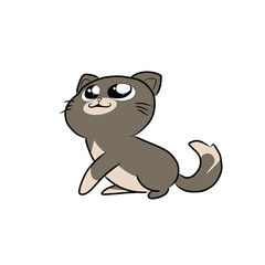 animal, cat, cute, pet, domestic, feline, isolated, kitty, white, mammal, adorable, background, funny, happy, vector, portrait, design, fluffy, playful, beautiful, illustration, kitten, sweet, icon, p