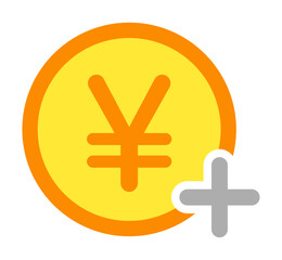 Obraz premium お金とプラスマークのアイコン