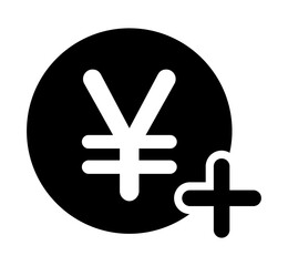 Obraz premium お金とプラスマークのアイコン