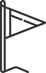 corner flag outline icon