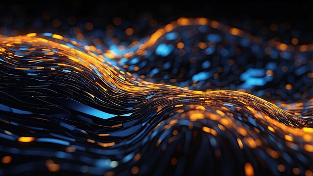 Abstract digital art depicting a funnel-shaped vortex