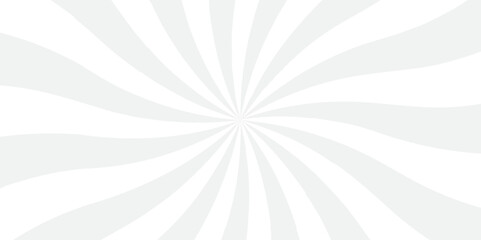 Abstract white and gray retro with sunburst pattern design. Vintage sunrays illustration swirl grunge spiral line. sun beam vector banner design and comic burst gradient concept pattern.	
