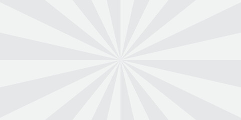 Abstract white and gray retro with sunburst pattern design. Vintage sunrays illustration swirl grunge spiral line. sun beam vector banner design and comic burst gradient concept pattern.	
