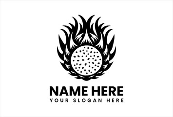 Bold Dragon Fruit Graphic. Exotic Fruit Design