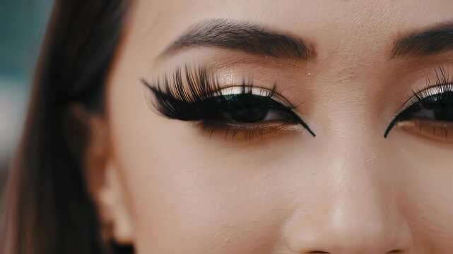 Dramatic Close-Up of Woman's Eyes