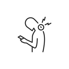 Pain icon. Simple spinal pain icon for social media, app, and web design. Vector illustration.