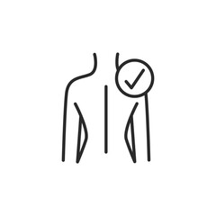 Spinal icon. Simple spinal curvature icon for social media, app, and web design. Vector illustration.