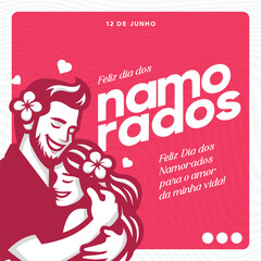 romantic couple poster for dia dos namorados