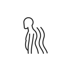 Spinal curvature icon. Simple spinal curvature icon for social media, app, and web design. Vector illustration.
