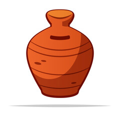 Clay money bank vector isolated illustration