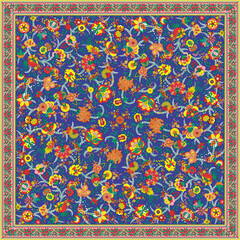 Chic Multicolor Bandana Scarf for Women &ndash; Stylish Head Kerchief & Versatile Neck Wrap