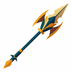 vector illustration of a black and yellow stick