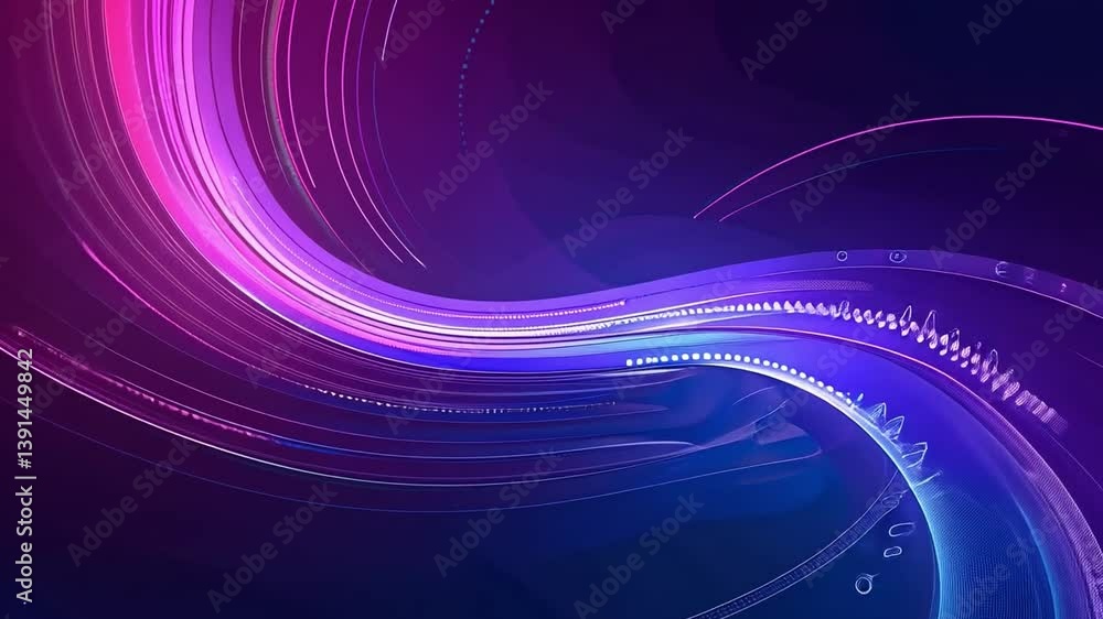 Poster vibrant abstract background with flowing lines in purple and pink, creating dynamic energy and creat
