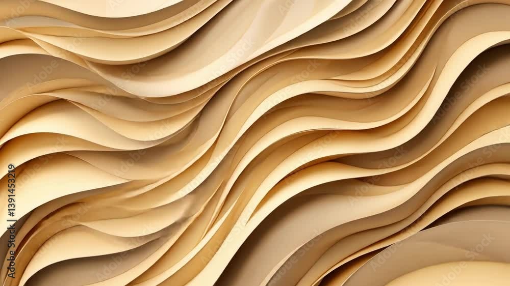 Poster textured waves of beige and cream an abstract background showcasing fluidity, movement, and layered 