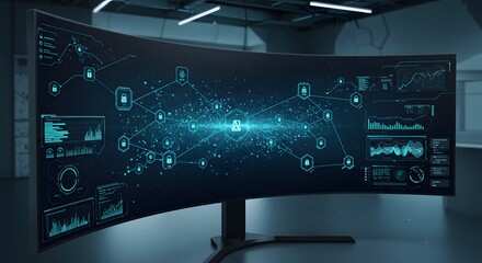 A dynamic AI-powered cybersecurity interface that provides real-time digital threat detection and neutralization across networks