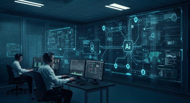 A cutting-edge AI-powered cyber defense interface that provides real-time detection and neutralization of evolving digital threats