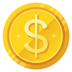 Obraz premium Golden coin with dollar sign. Finance, wealth, and success concept.