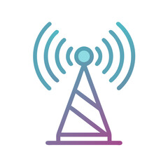 Antenna Icon Representing Network Signal Icon Design