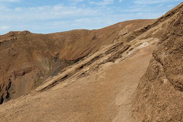 Monte Gordo mountain in the Monte Bissau mountain range on Sao Nicolau island. Cape Verde. Africa.