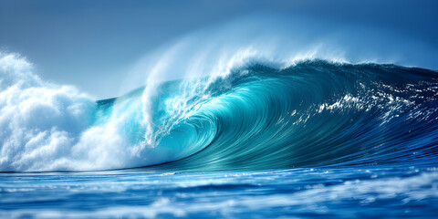 Majestic Ocean Wave in Turquoise