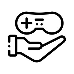hand controller line icon