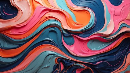 Abstract image featuring flowing, wavy lines in vibrant shades of blue