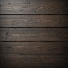 Fototapeta premium A rustic wooden wall featuring rich, dark wood planks, showcasing a beautiful grain pattern. The planks are tightly fitted, creating a warm and inviting atmosphere.