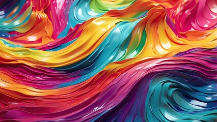 Abstract image featuring flowing, wavy lines in vibrant shades of blue