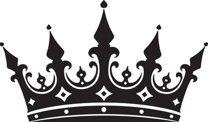 Collection of Royal Crown king ornament Silhouettes