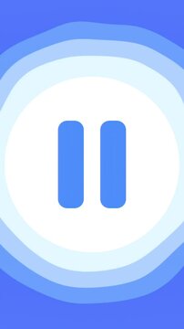 A Pause Icon against a Blue Background, designed for Various Media Applications and Uses. Motion