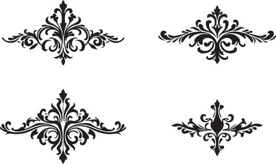 Collection of Royal Crown king ornament Silhouettes