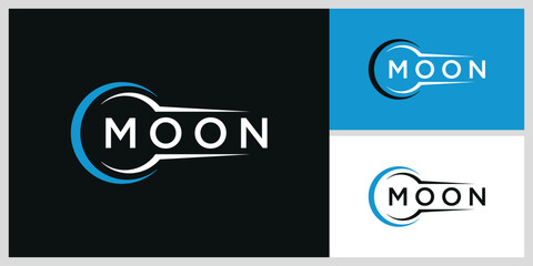 Moon Logo Design Template Vector Illustration