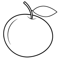 Floating fruit line art vector  illustration