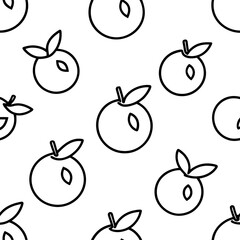  Fruit pattern for seamless wrapping paper line art vector illustration