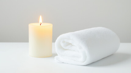 Minimal spa wellness scene.