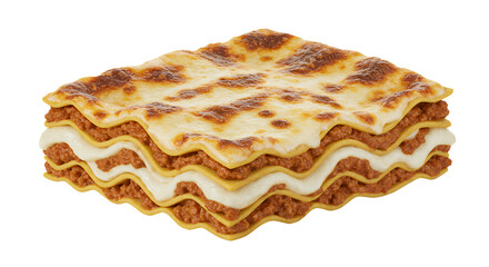 Delicious Lasagna Stack with Melted Cheese and Meat Sauce Layers