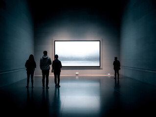 Fototapeta premium art museum digital display,