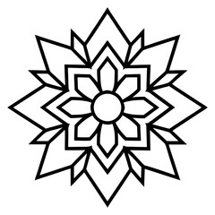 Graffiti typography fusion mandala line art  vector illustration 