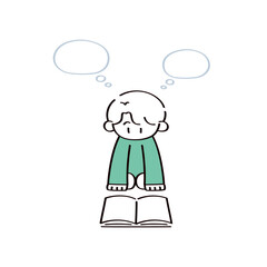 本を読む子供のイラスト