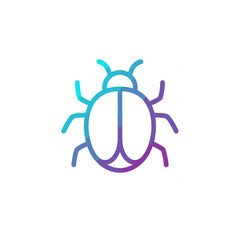 Fototapeta premium Abstract beetle illustration in gradient colors representing nature 