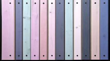 Colorful pastel painted wooden planks.
