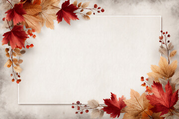 autumn leaf corner frame,