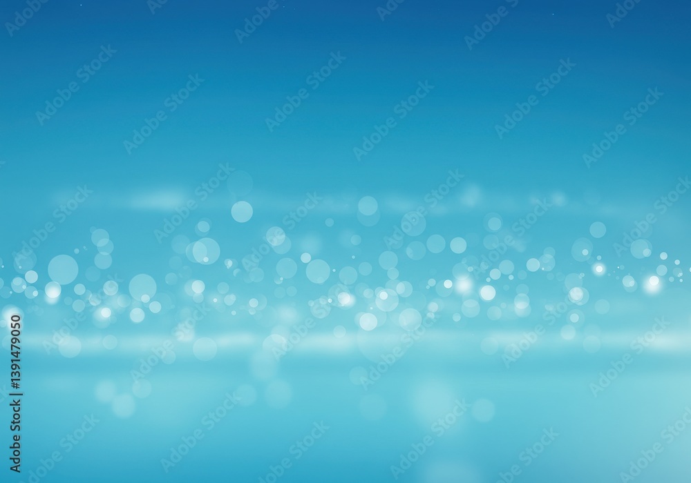 Aufkleber abstract light blue background with bokeh effect and soft light highlights in the center area